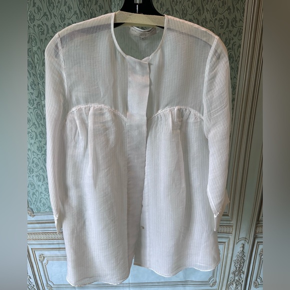 Beautifully Sheer Silk/Cotton Blouse by Stella McCartney - Picture 5 of 8